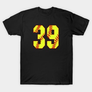 Fastpitch Softball Number 39 #39 Softball Shirt Jersey Uniform Favorite Player Biggest Fan T-Shirt
